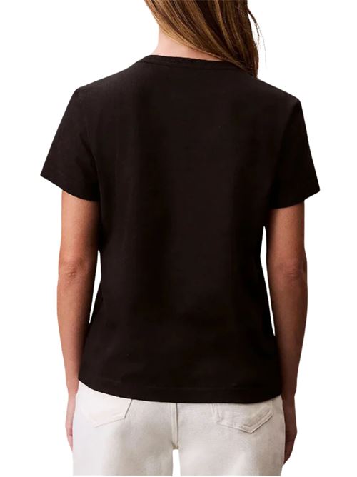 T-shirt nera in cotone Calvin Klein Jeans | LV047B224GUB1